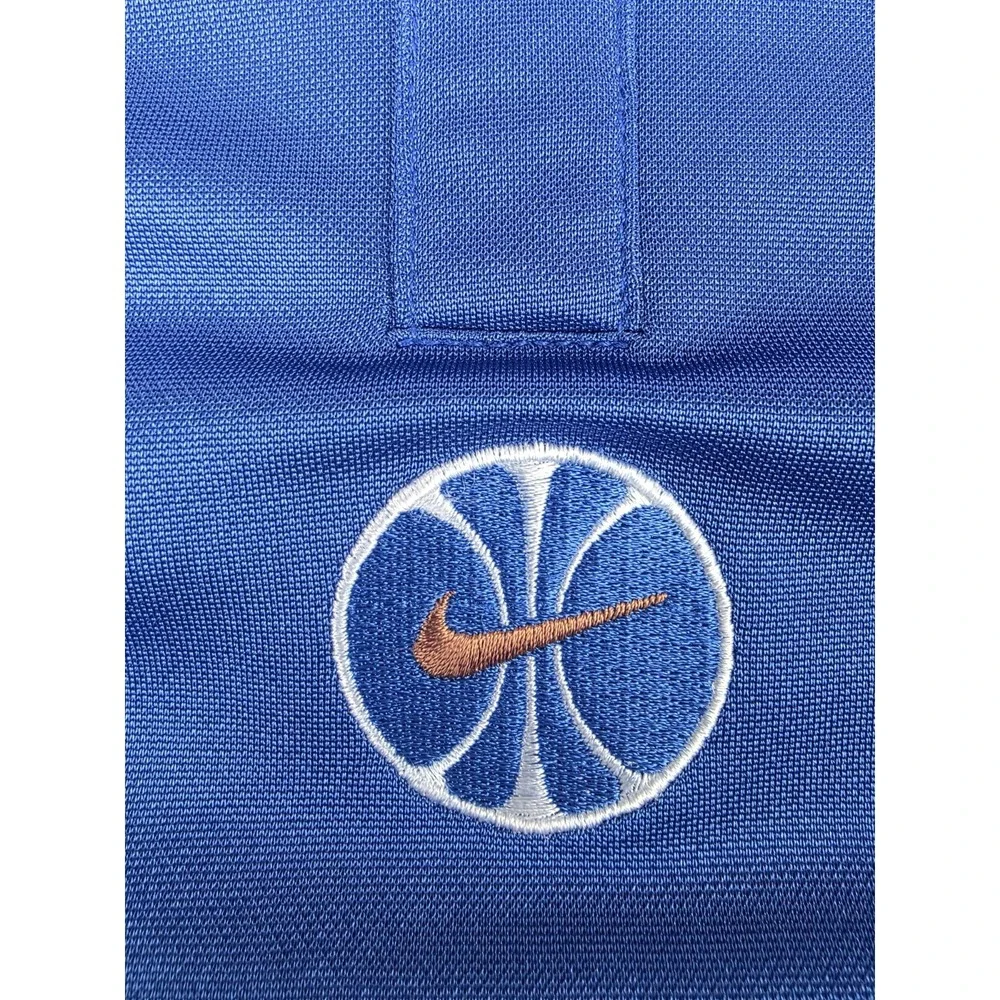 Vintage Nike 90s Warm Up Basketball Polo Embroidered Blue Black Mens Size Large